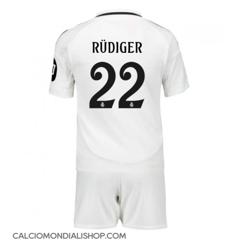 Maglie da calcio Real Madrid Antonio Rudiger #22 Prima Maglia Bambino 2024-25 Manica Corta (+ Pantaloni corti)